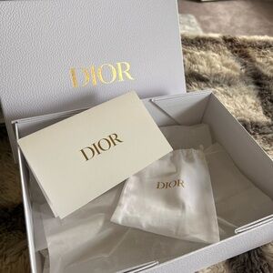 Dior White and Gold Accessory Set